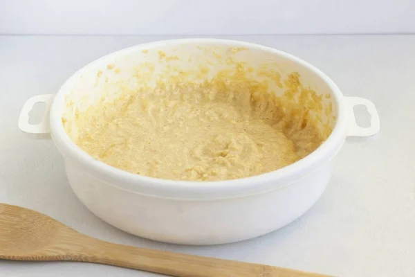 Next Day You Can Start Preparing Dough Beat Butter Sugar — Stock Photo, Image