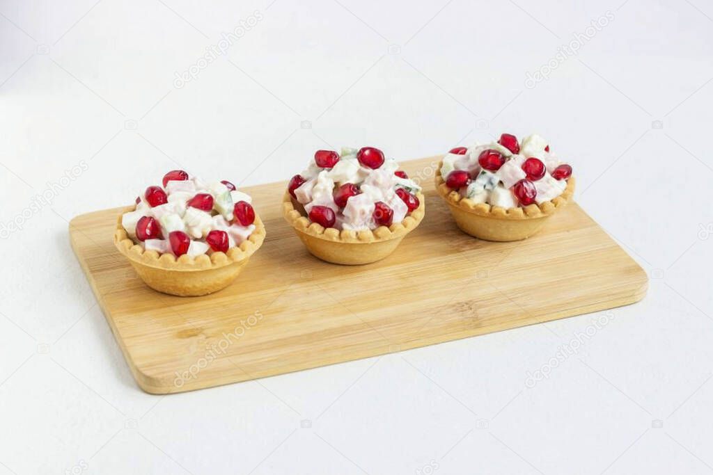 Decorate with pomegranate seeds.