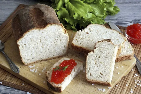 Servez Pain Gastronomique Particulièrement Bon Pour Les Plats Poisson Les — Photo