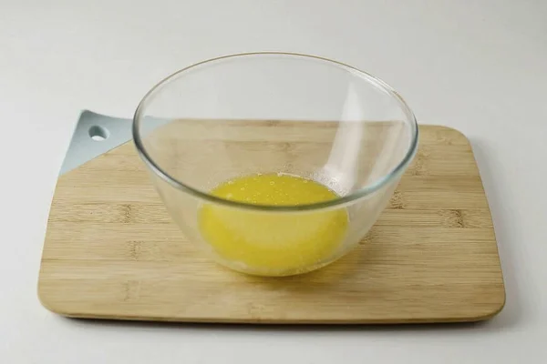 Margarine Wasserbad Schmelzen — Stockfoto