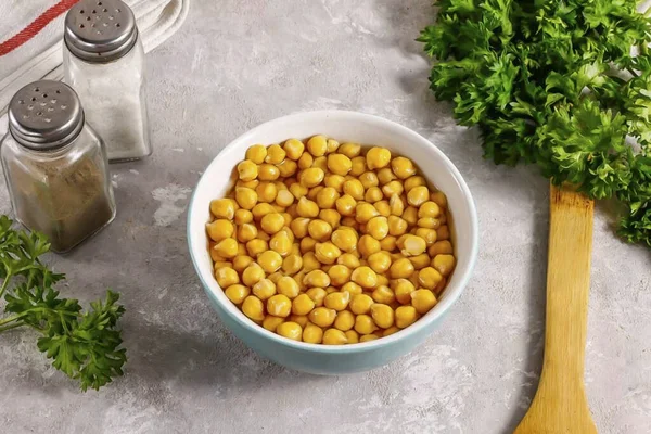 Enjuague Remoje Los Garbanzos Agua Fría Con Antelación Aproximadamente Horas — Foto de Stock