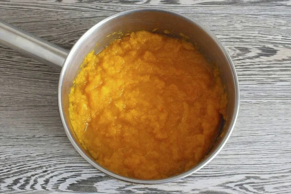 Mash Cooked Hot Pumpkin Mashed Potatoes — Stock Photo, Image