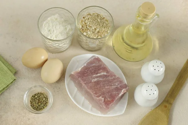 Készítse Összes Szükséges Összetevőket Elkészítéséhez Cékla Saláta Nezhenka Photo Recept — Stock Fotó