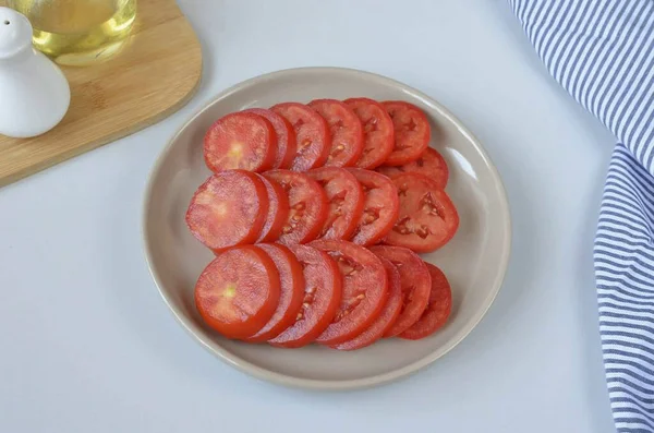 Cut Tomatoes Rings — Stock Photo, Image
