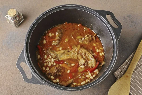 Adicionar Pouco Água 100 150 Até Que Carne Esteja Quase — Fotografia de Stock