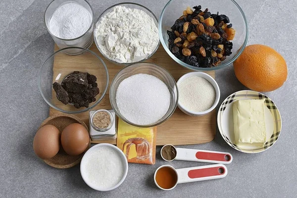 Prepare All Ingredients Needed Make Christmas Cupcake — Stockfoto