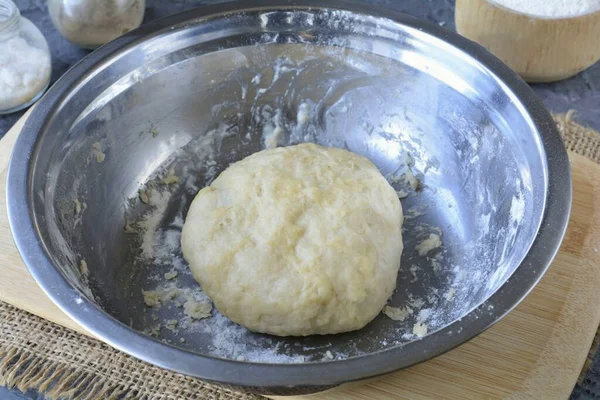 Knead Soft Elastic Dough Leave Aside Let Rest Gluten Stand — Stockfoto