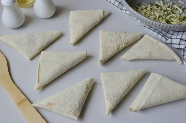 Form All Patties Pita Bread — Stock Photo, Image