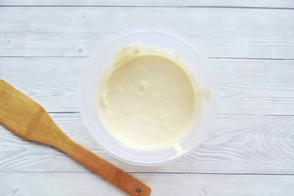 Beat Cottage Cheese Yolks Sugar Blender Again — Stock Fotó