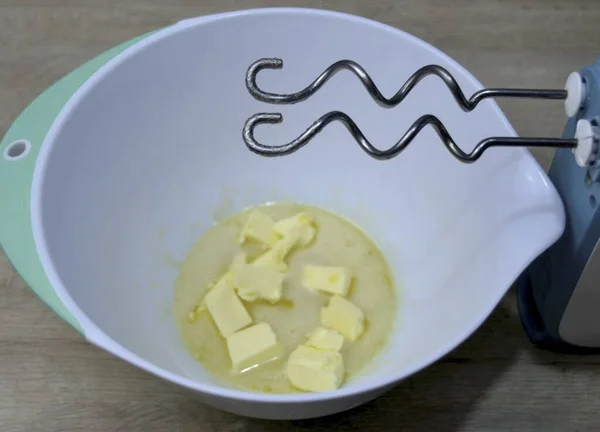 Add Chopped Butter Grams — 图库照片