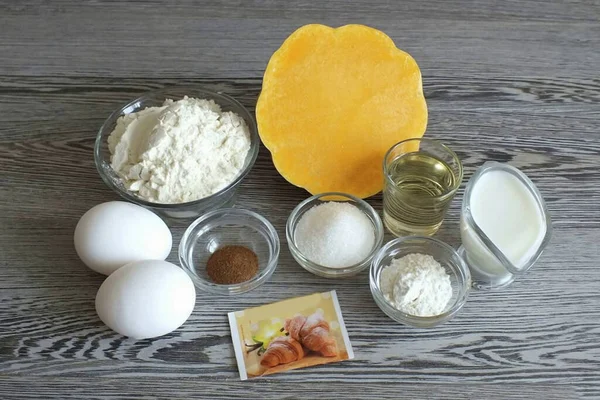 Prepare All Ingredients Needed Make Gingerbread Pumpkin — стокове фото