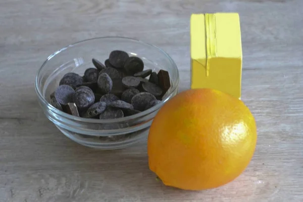 Primo Luogo Preparare Ganache Arancione Fare Questo Prendere 200 Panna — Foto Stock