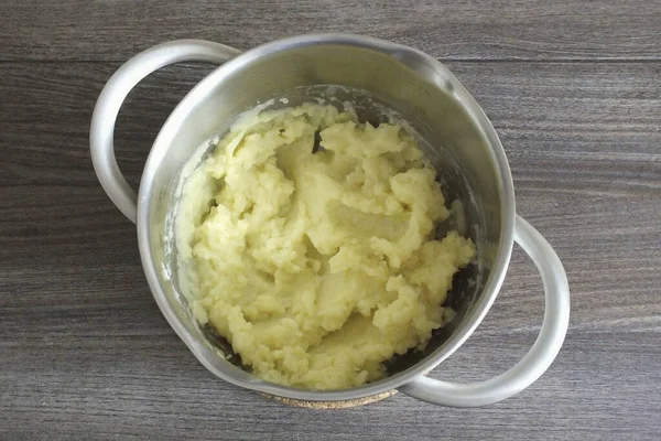 Mentre Impasto Riposa Preparare Ripieno Faccia Purè Grosso Patate Patate — Foto Stock