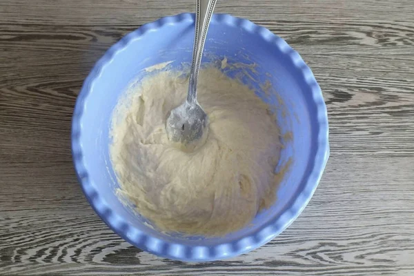 Mezclar Bien Deberías Conseguir Una Pasta Espesa Pegajosa —  Fotos de Stock