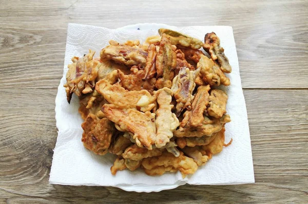 Auf Jeder Seite Minuten Braten Entfernen Und Auf Ein Papiertuch — Stockfoto