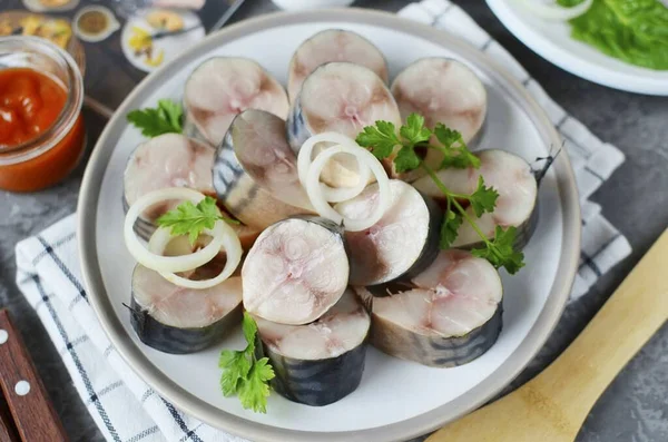 Peixe Acaba Por Ser Muito Saboroso Com Uma Luz Fumado — Fotografia de Stock