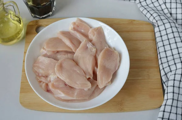 Corte Trozos Pequeños Través Del Grano Espesor — Foto de Stock