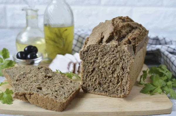 Aslında Mayasız Ekmek Her Zaman Hızlı Ekmektir Kabartma Tozu Soda — Stok fotoğraf