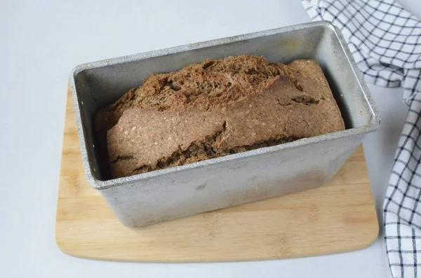 Este Pão Que Tenho Depois Uma Hora Não Cobri Com — Fotografia de Stock