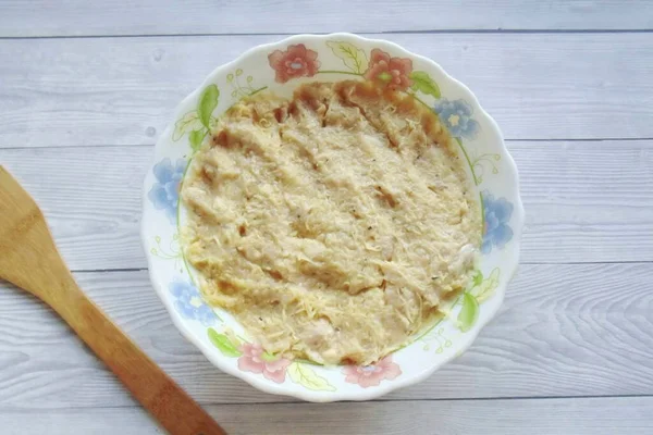 Meng Alle Ingrediënten Zeer Grondig — Stockfoto