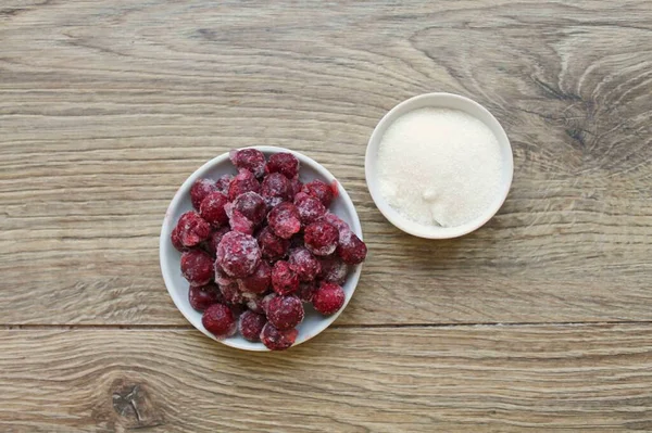 Prepare Todos Los Ingredientes Necesarios Para Hacer Hielo Frutas Cereza — Foto de Stock