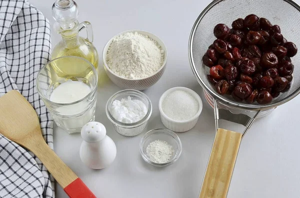 Preparare Tutti Gli Ingredienti Necessari Fare Open Frozen Berry Pie — Foto Stock