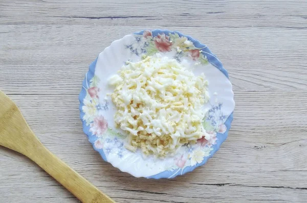 Kook Eieren Koel Schil Rasp — Stockfoto