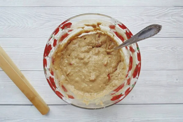 Alle Zutaten Gründlich Vermischen Der Teig Ist Fertig — Stockfoto