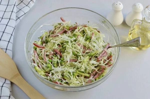 Stir Salad Serve Immediately — Stock Photo, Image