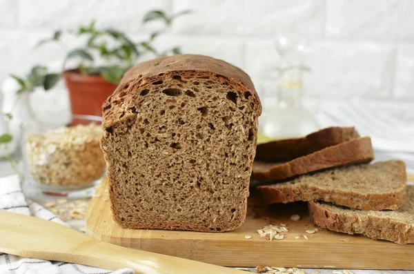 優れたパンは 最初のコースだけでなく サンドイッチのための理想的な 判明した 食欲あり — ストック写真
