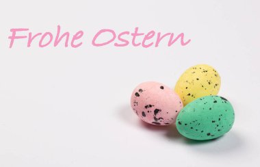 Frohe Ostern tebrik kartı.