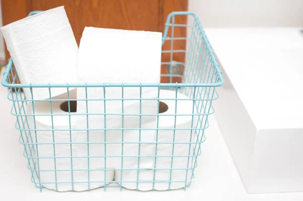 Toilet Paper Basket — Stock Photo, Image