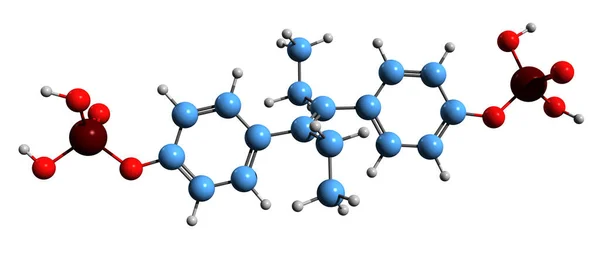 Imagem Fórmula Esquelética Diphosphate Diethylstilbestrol Estrutura Química Molecular Medicamentação Hormona — Fotografia de Stock