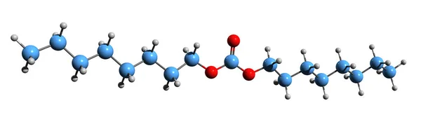 Imagen Fórmula Esquelética Carbonato Dicaprililo Estructura Química Molecular Del Ingrediente —  Fotos de Stock
