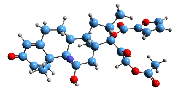 Beeld Van Dexamethasonacefuraat Skeletformule Moleculaire Chemische Structuur Van Synthetische Glucocorticoïden — Stockfoto