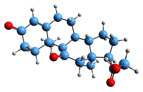 Aufnahme Der Dehydrocorticosteron Skelettformel Molekularchemische Struktur Von Oxocorticosteron Isoliert Auf — Stockfoto