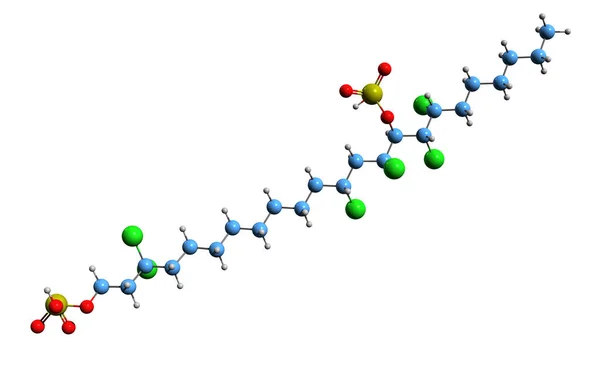 Imagen Danicalipina Una Fórmula Esquelética Estructura Química Molecular Clorosulfolípido Aislado — Foto de Stock