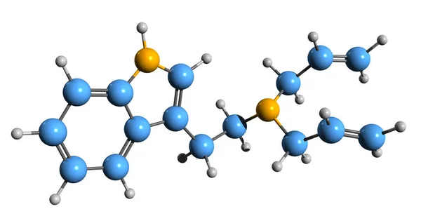 Imagem Fórmula Esquelética Dalt Estrutura Química Molecular Derivado Triptamina Isolado — Fotografia de Stock