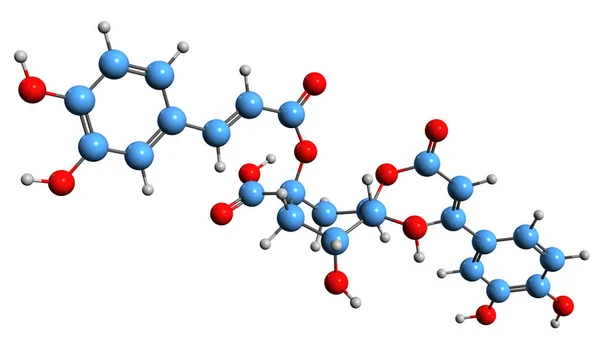 Immagine Della Formula Scheletrica Della Cinarina Struttura Chimica Molecolare Del — Foto Stock