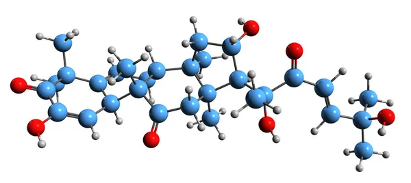 Imagen Fórmula Esquelética Cucurbitacin Estructura Química Molecular Del Triterpenoide Aislado — Foto de Stock