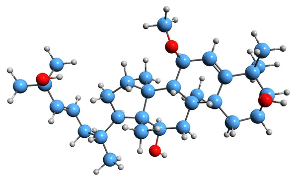 Imagem Fórmula Esquelética Cucurbalsaminol Estrutura Química Molecular Triterpenóide Isolado Fundo — Fotografia de Stock