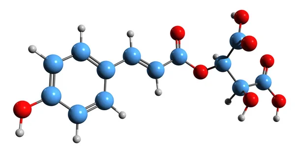 Image Formule Squelettique Acide Coutarique Structure Chimique Moléculaire Acide Hydroxycinnamoyltartrique — Photo