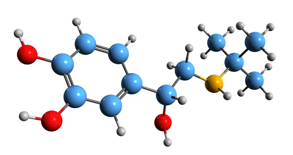 Imagen Fórmula Esquelética Colterol Estructura Química Molecular Del Profármaco Colterol — Foto de Stock