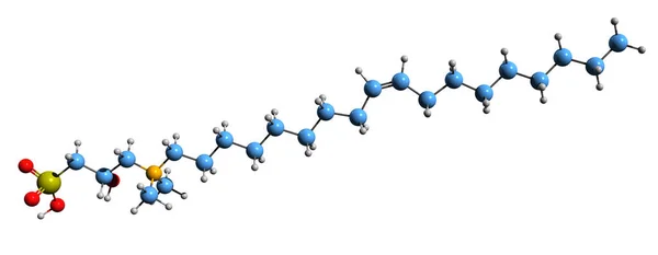 Coco Hydroxysultaine Iskelet Formülünün Boyutlu Görüntüsü Köpük Artırıcı Maddenin Moleküler — Stok fotoğraf