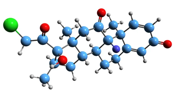 Εικόνα Του Σκελετικού Τύπου Της Κλοβεταζόνης Μοριακή Χημική Δομή Των — Φωτογραφία Αρχείου