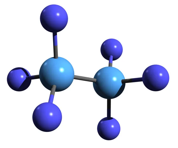 Aufnahme Der Chloropentafluorethan Skelettformel Molekularchemische Struktur Von 945 Isoliert Auf — Stockfoto