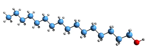 Beeld Van Cetearyl Alcohol Skelet Formule Moleculaire Chemische Structuur Van — Stockfoto