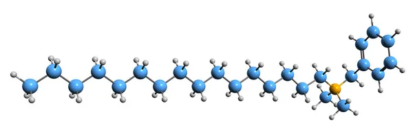 Imagem Fórmula Esquelética Cloreto Cetalcónio Estrutura Química Molecular Ckc Isolada — Fotografia de Stock