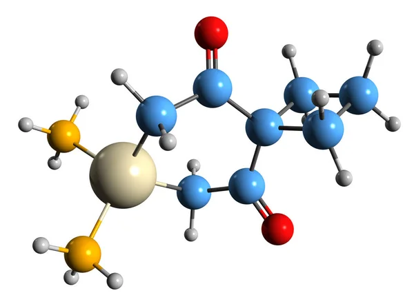Imagen Fórmula Esquelética Carboplatino Estructura Química Molecular Quimioterapia Aislada Sobre — Foto de Stock