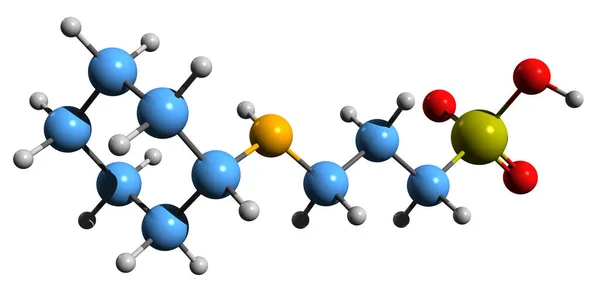 Abbildung Der Caps Skelettformel Molekularchemische Struktur Des Puffers Isoliert Auf — Stockfoto
